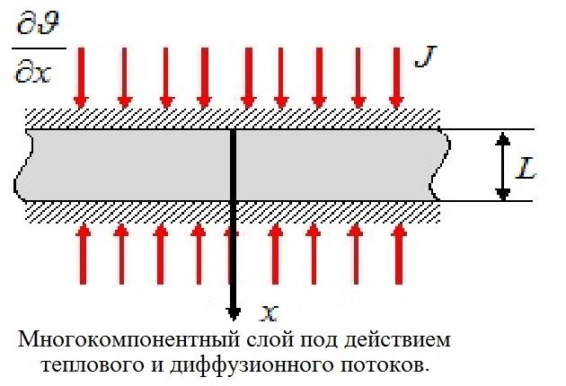 Нестационарная модель массопереноса в термоупругой многокомпонентной изотропной среде 