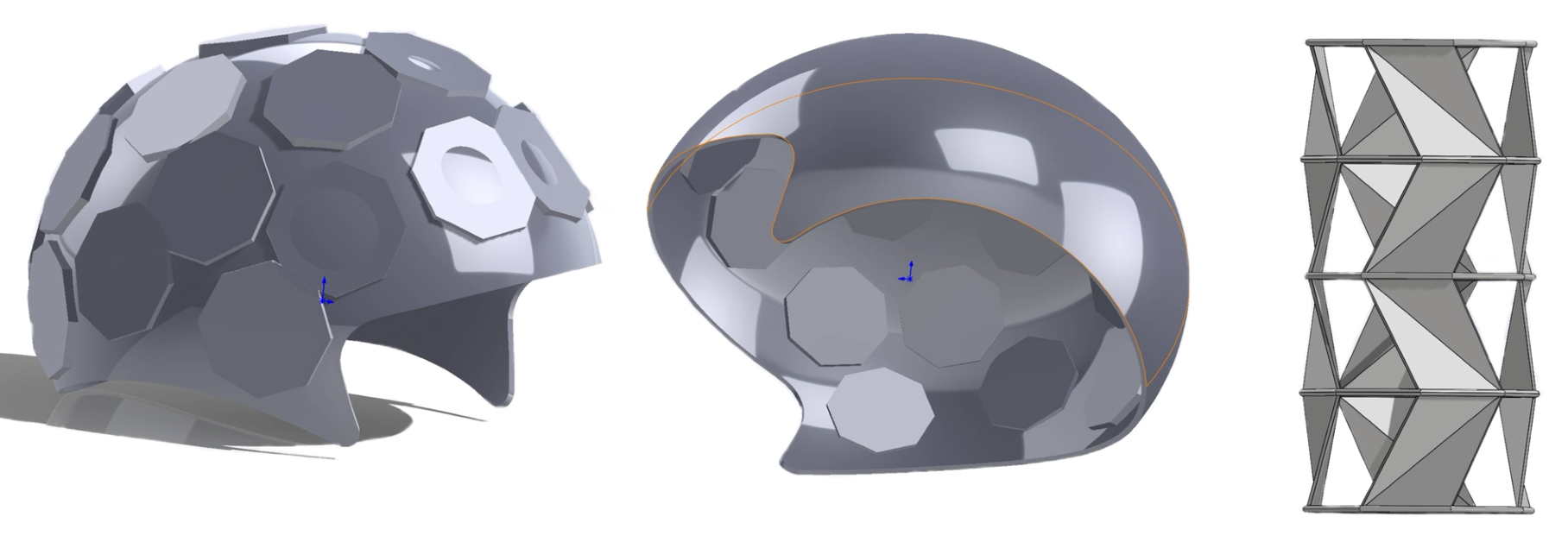 Bio-Inspired Impact-Absorbing Helmet via Origami Metamaterials and 4D Printing