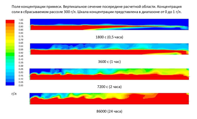 Исследование залпового выноса примеси при взаимодействии потока и дна в процессе течения реки