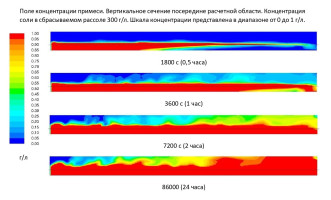 Исследование залпового выноса примеси при взаимодействии потока и дна в процессе течения реки