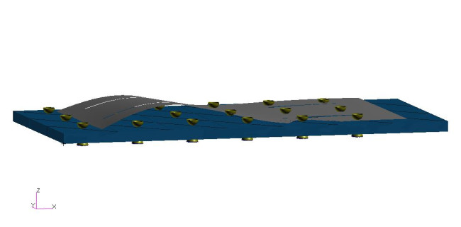 Метод расчета рационального многоточечного формообразования панели в режиме ползучести